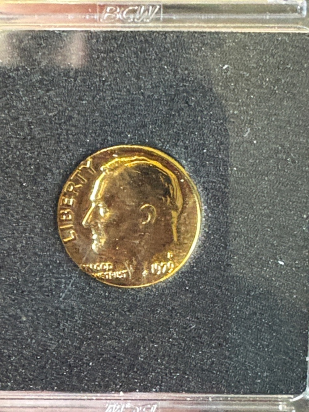 1979 Golen Roosevelt Dime in Display Case